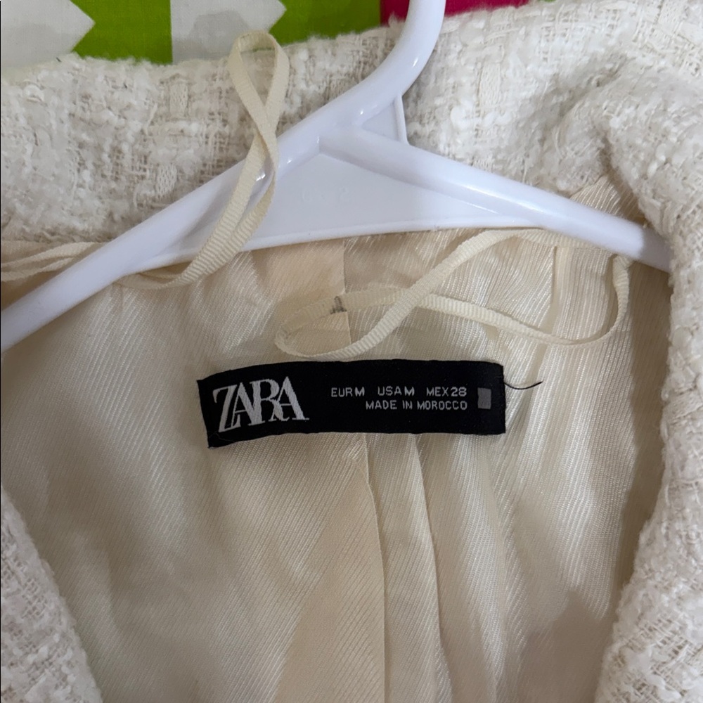 Zara Cream Sleeveless Mini Dress - Picture 3 of 4